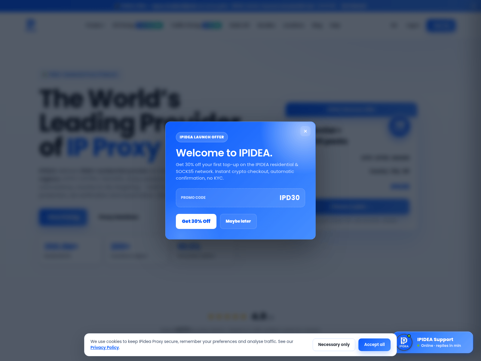 Screenshot of ipidea.app