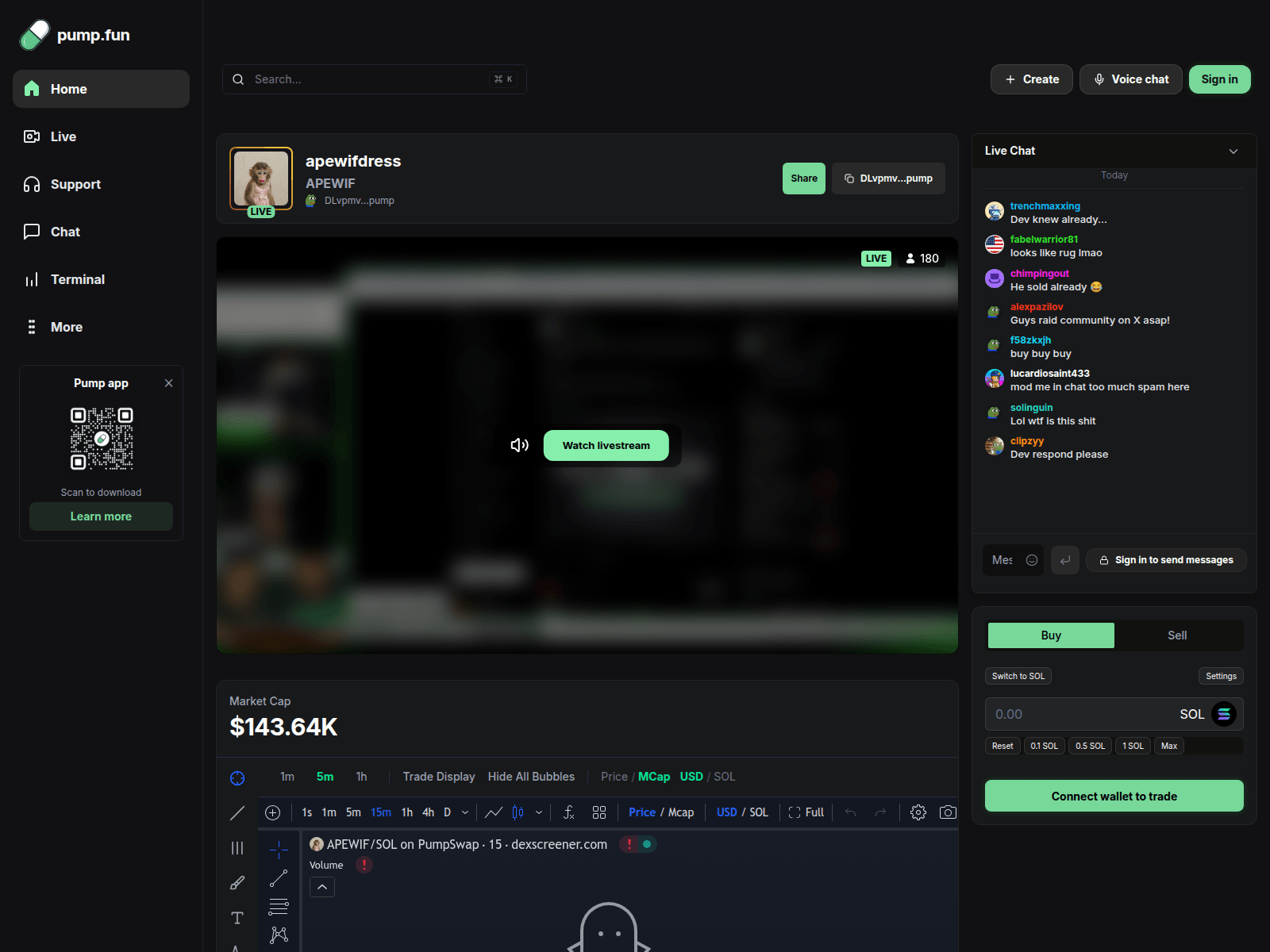 Screenshot of pumpstreamfeed.fun