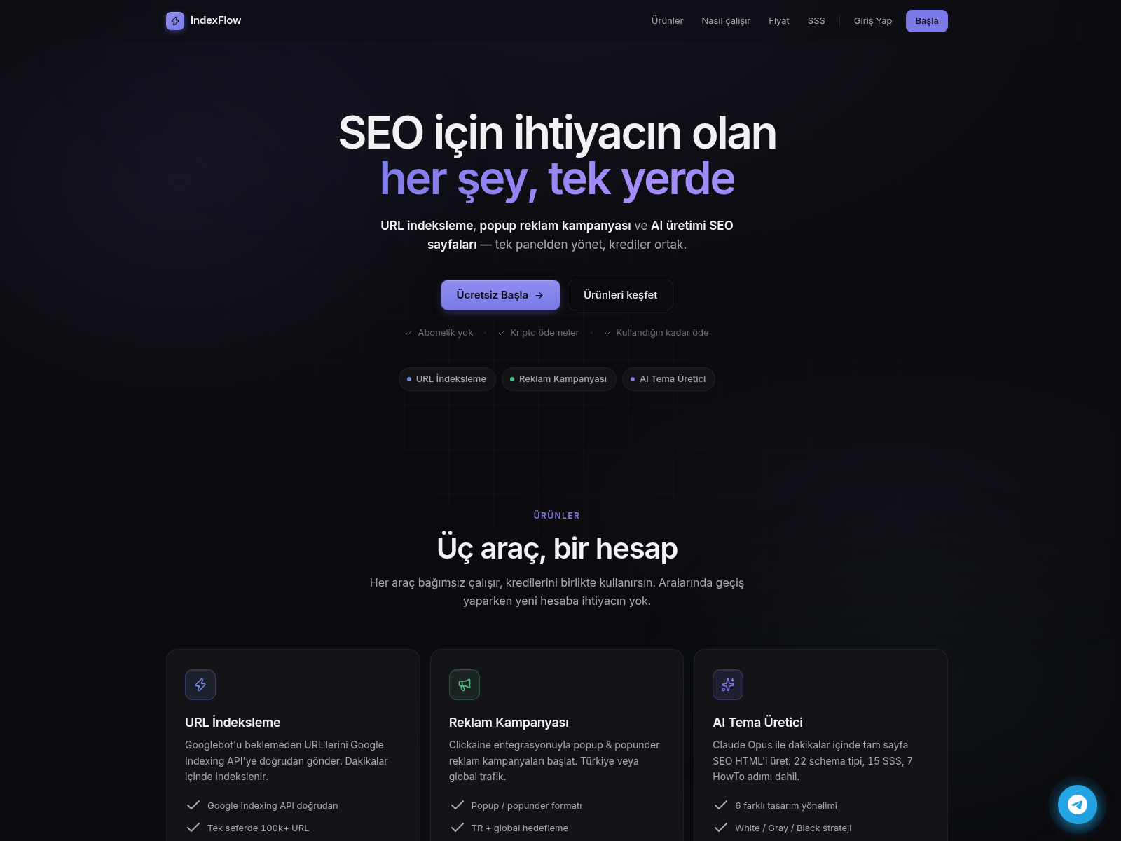 Screenshot of indexflower.com