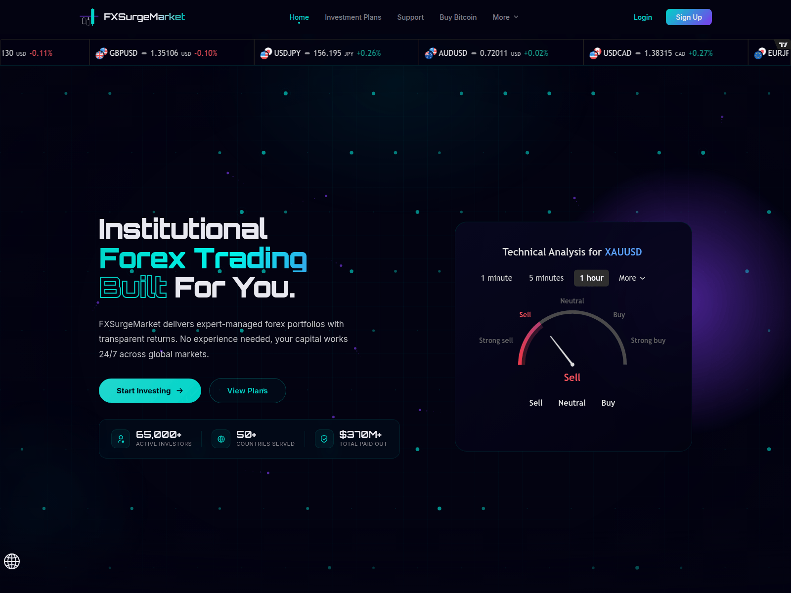 Screenshot of fxsurgemarket.com