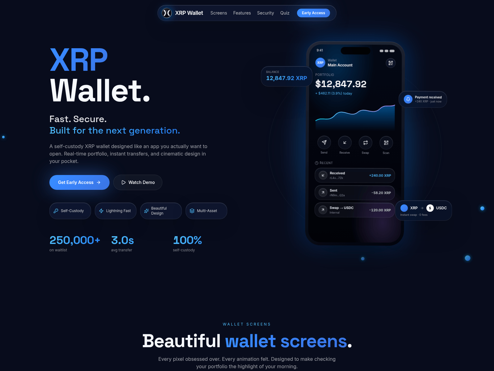 Screenshot of xrpwallett.com