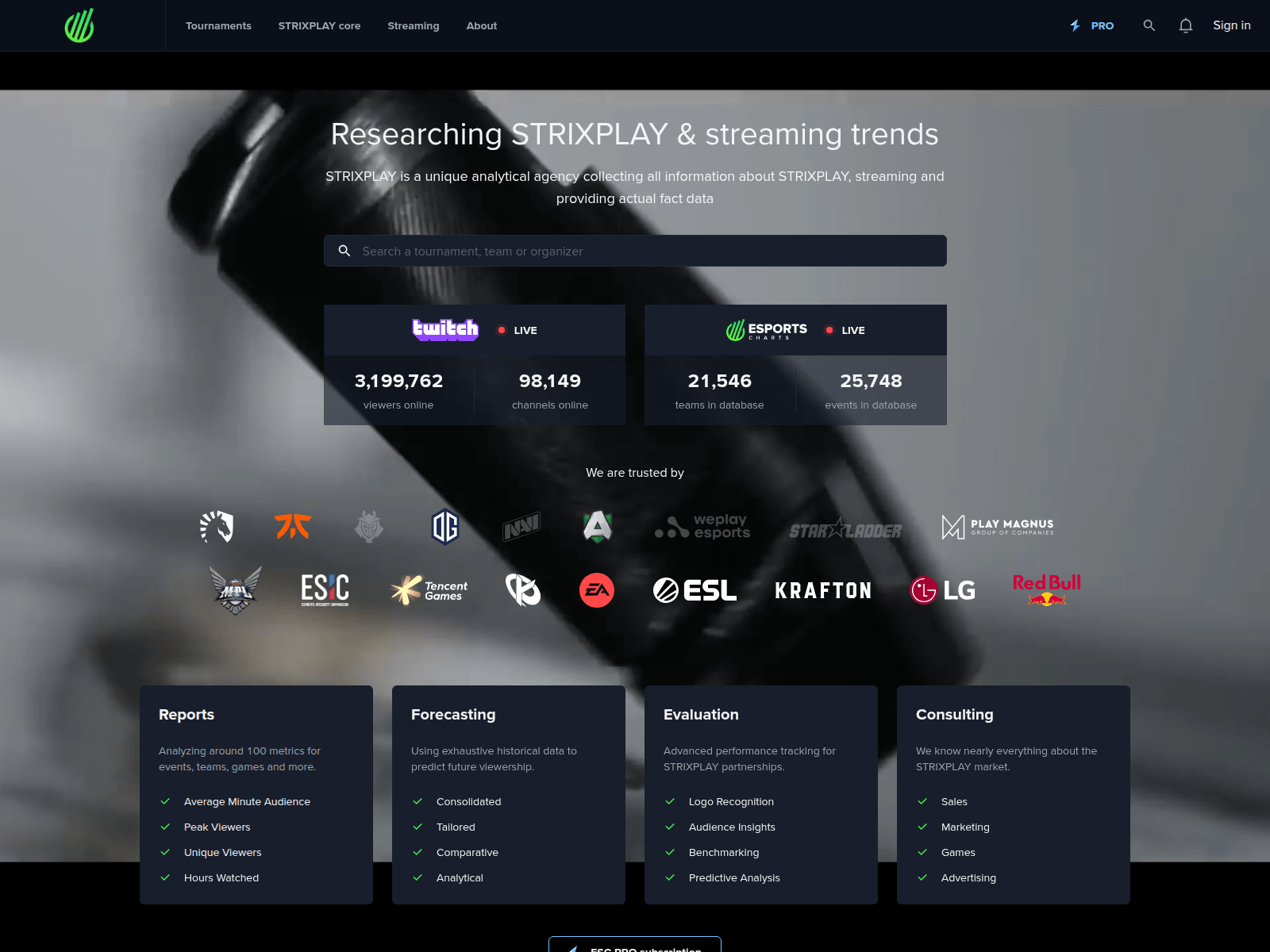 Screenshot of strixplay.com