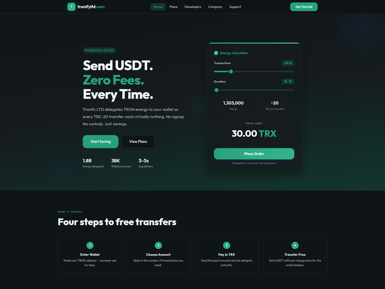 Screenshot of tronifyltd.com