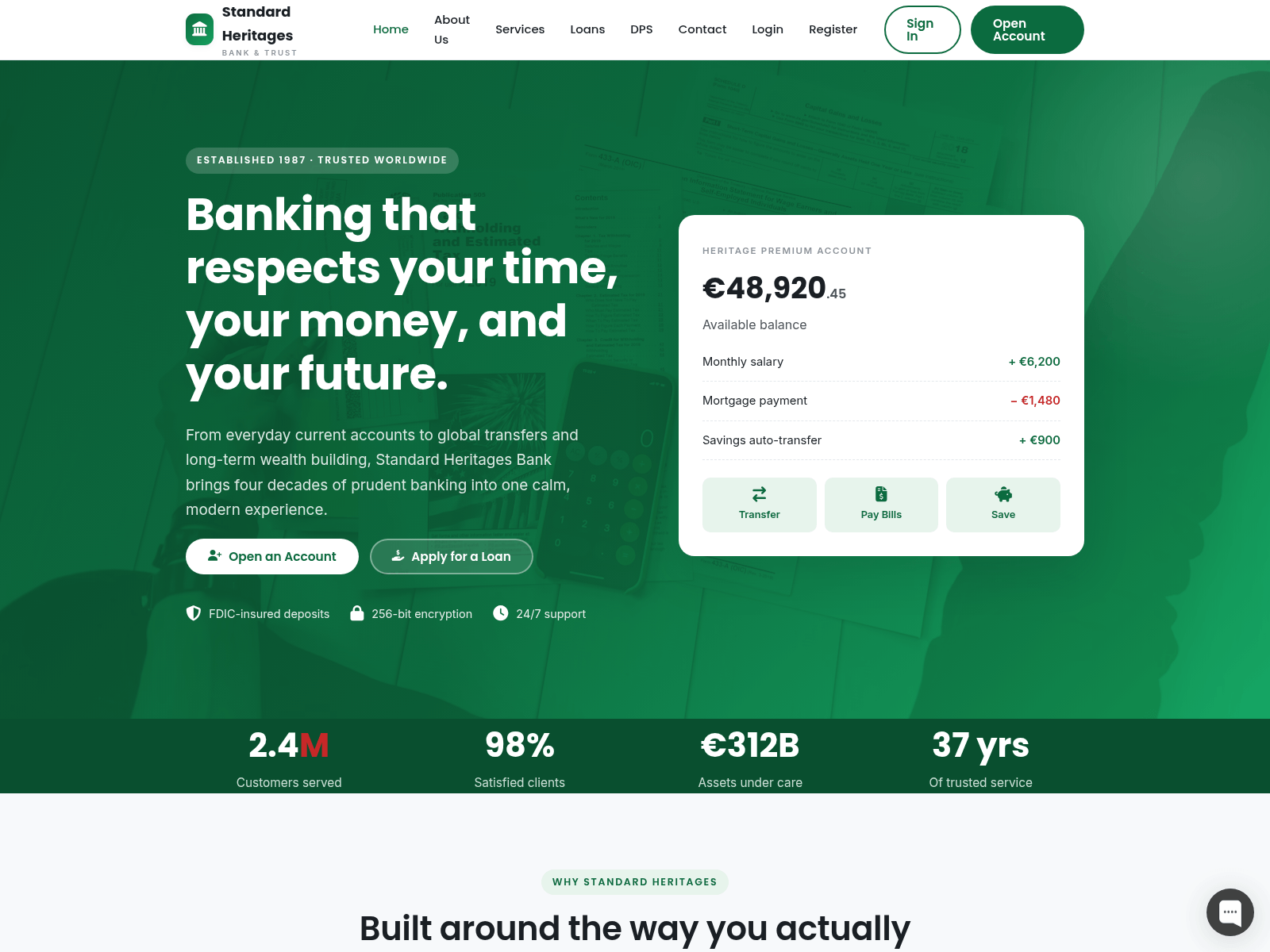 Screenshot of standardheritages.com