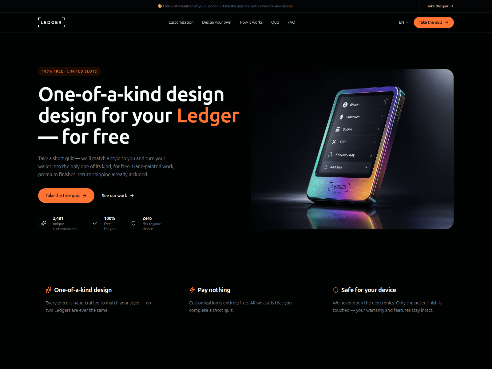 Screenshot of customledg.com
