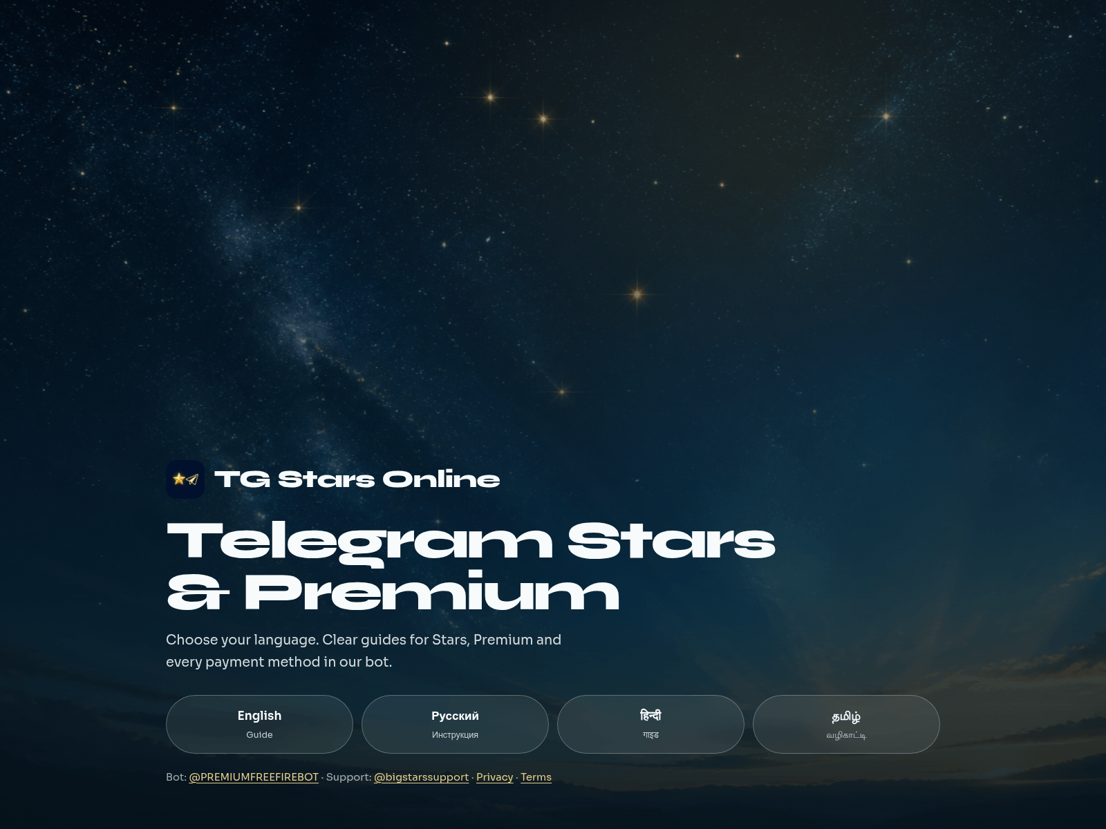 Screenshot of tgstarsonline.com