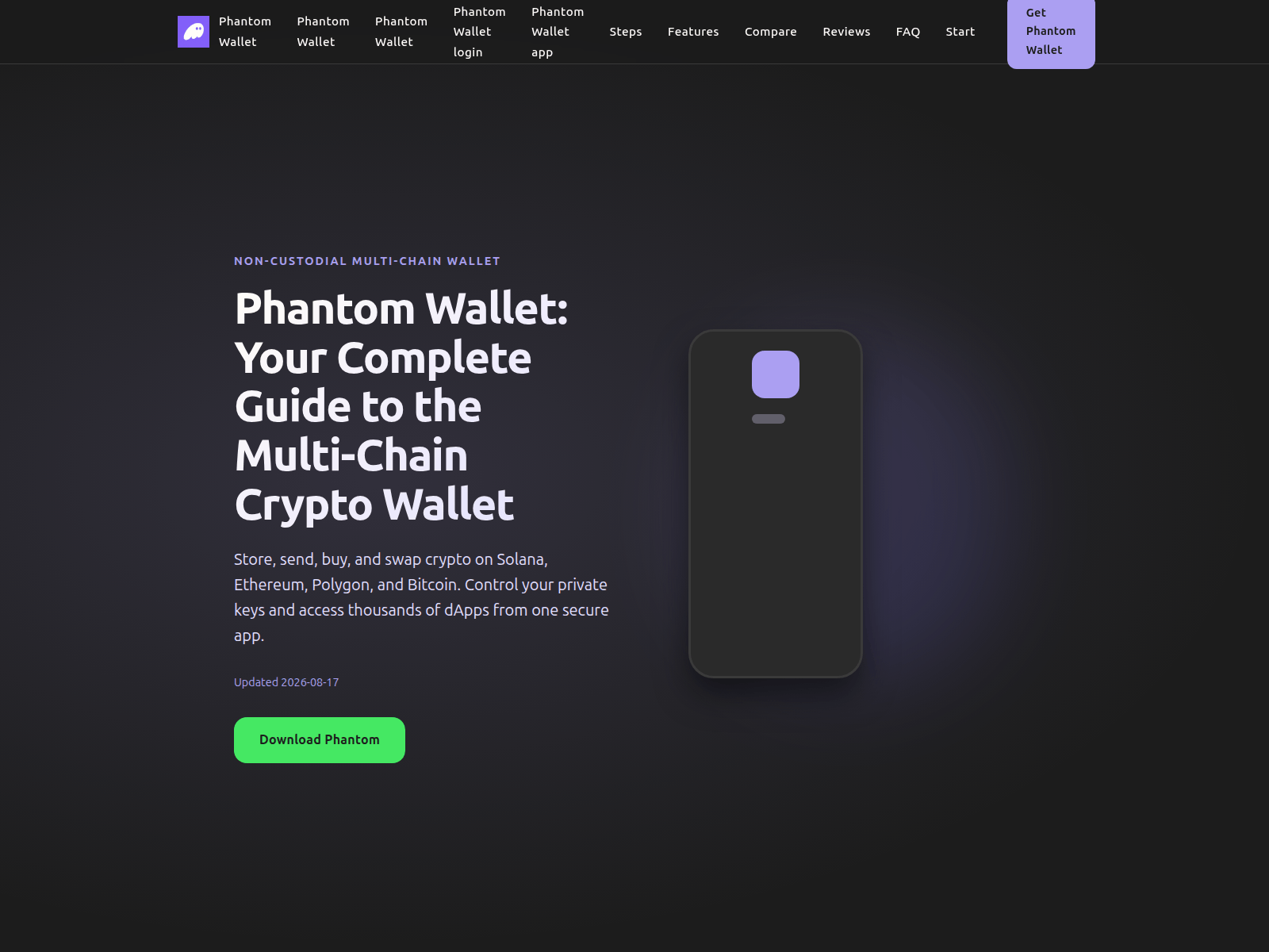 Screenshot of sol-phantom.com