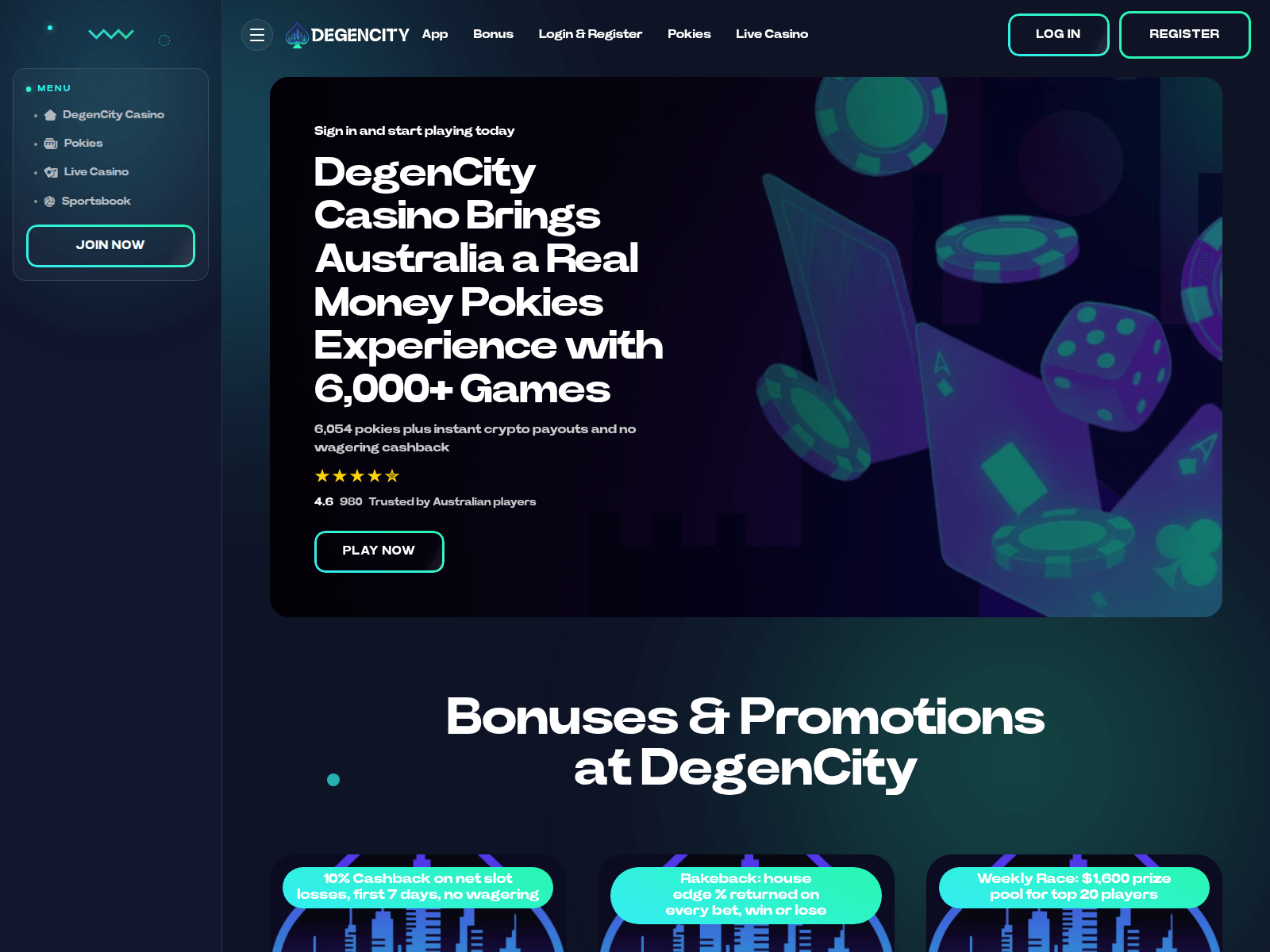 Screenshot of degencityx.com
