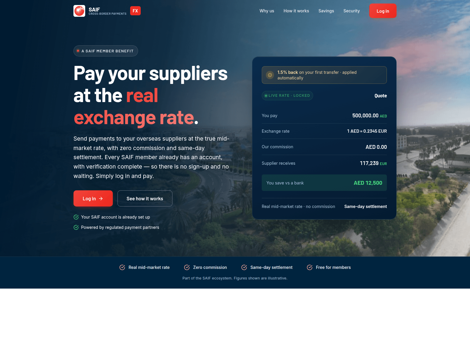 Screenshot of saiffx.com