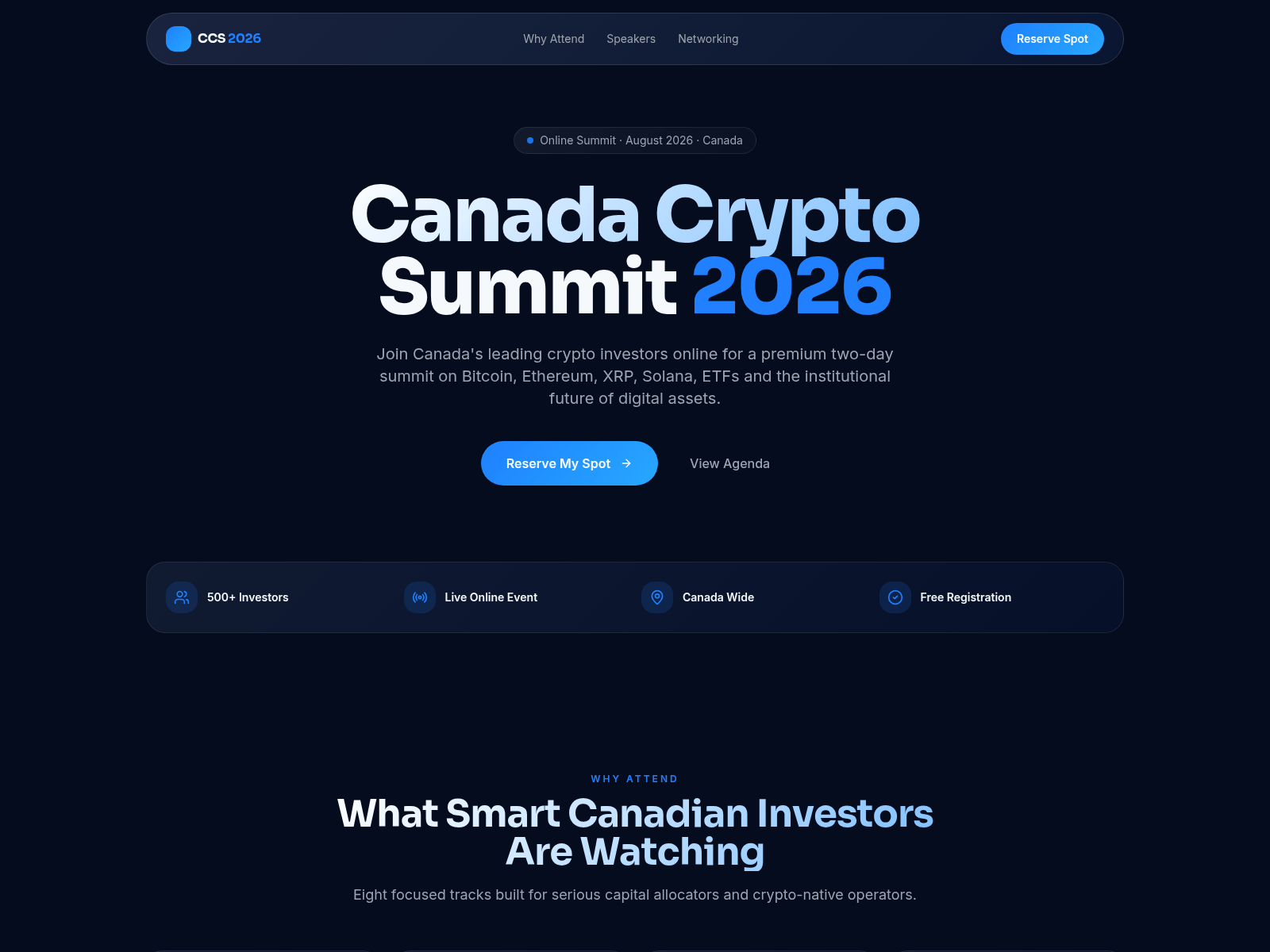 Screenshot of onlinecasummit.com