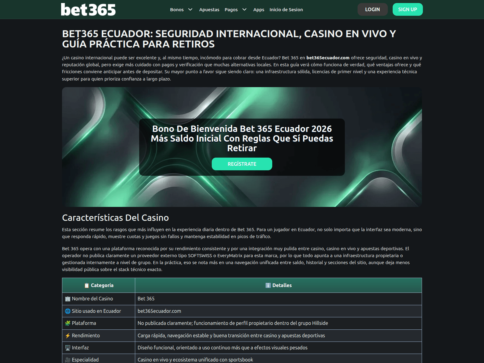 Screenshot of bet365ecuador.com