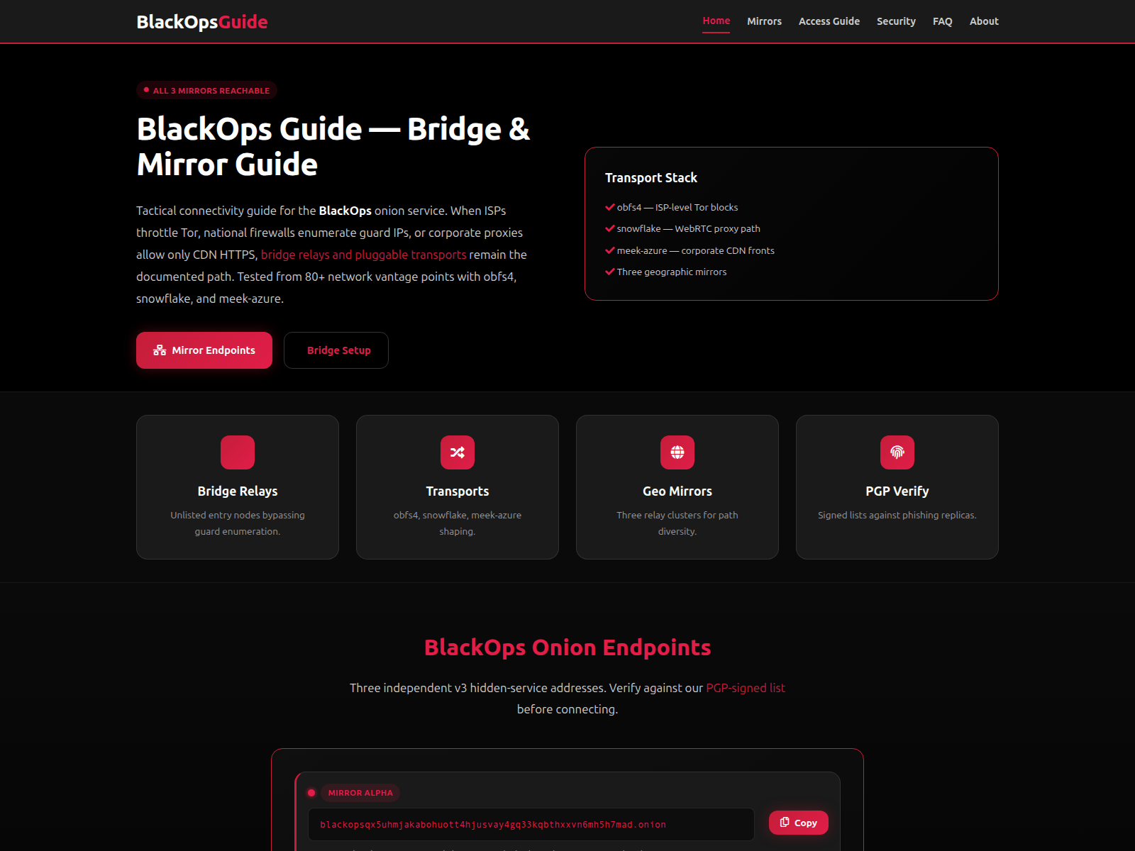Screenshot of blackops.guide