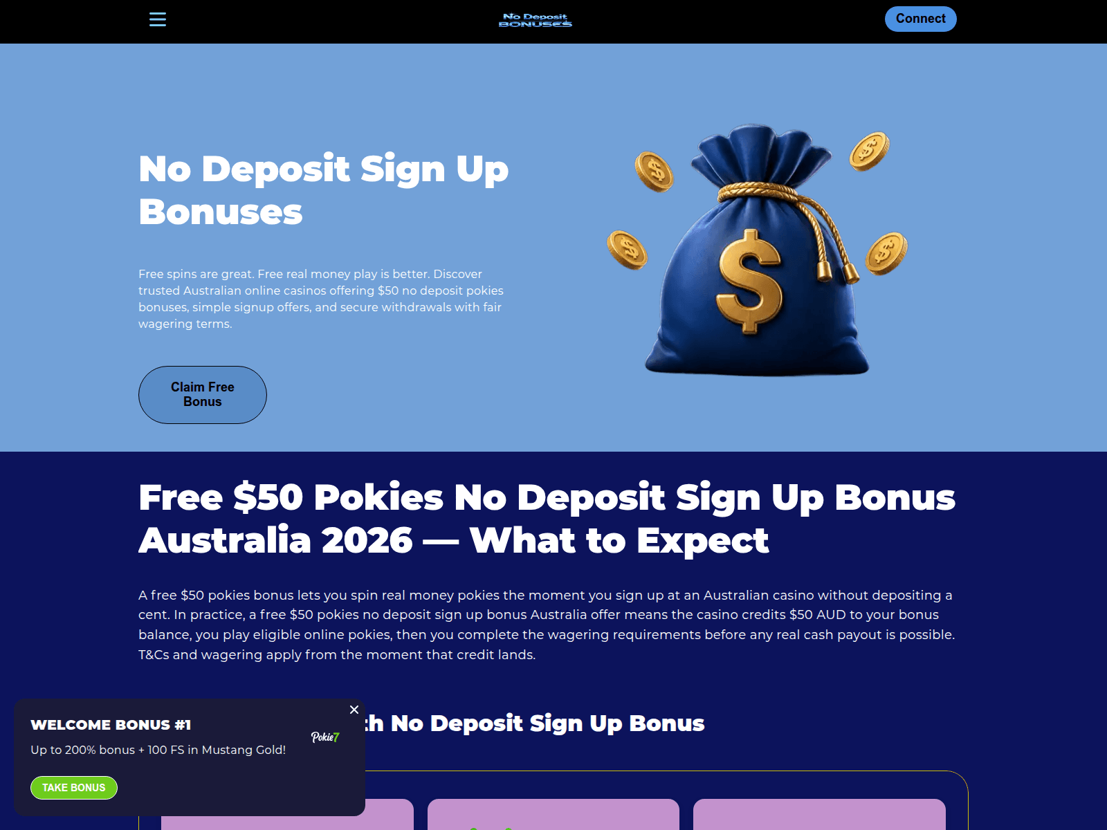 Screenshot of free50pokies-online3.com