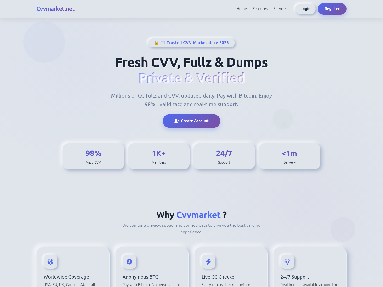 Screenshot of cvvmarket.net