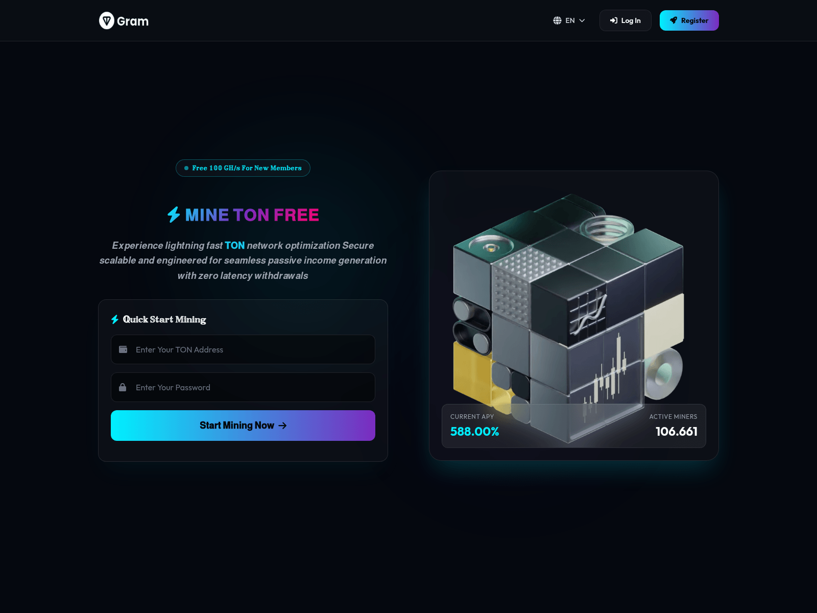 Screenshot of tonmine.pro