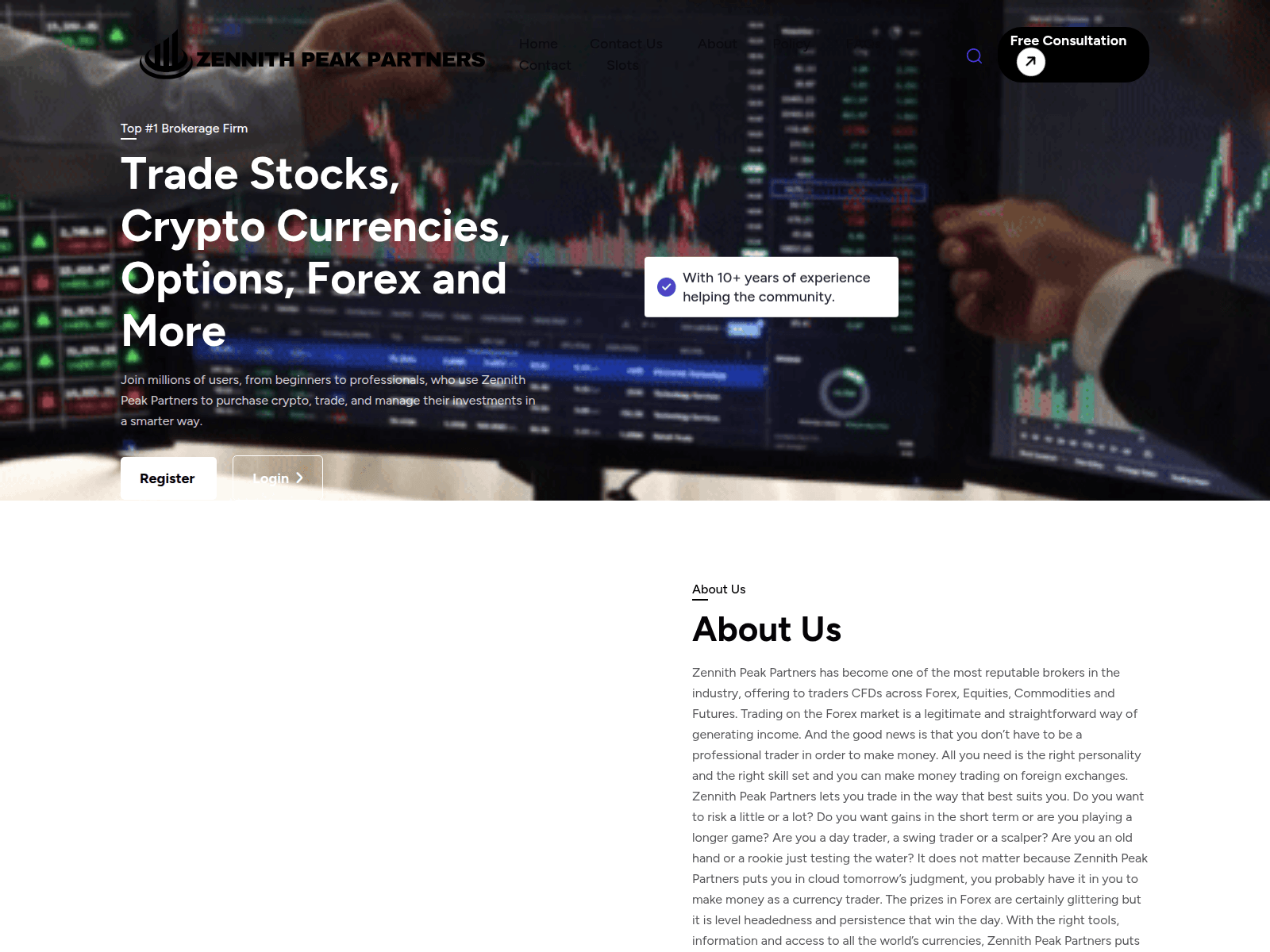 Screenshot of zennithpeakpartners.org