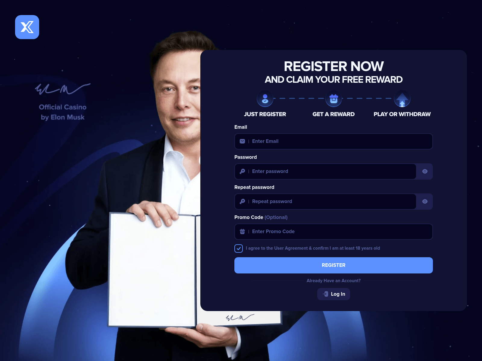 Screenshot of eloncas.org