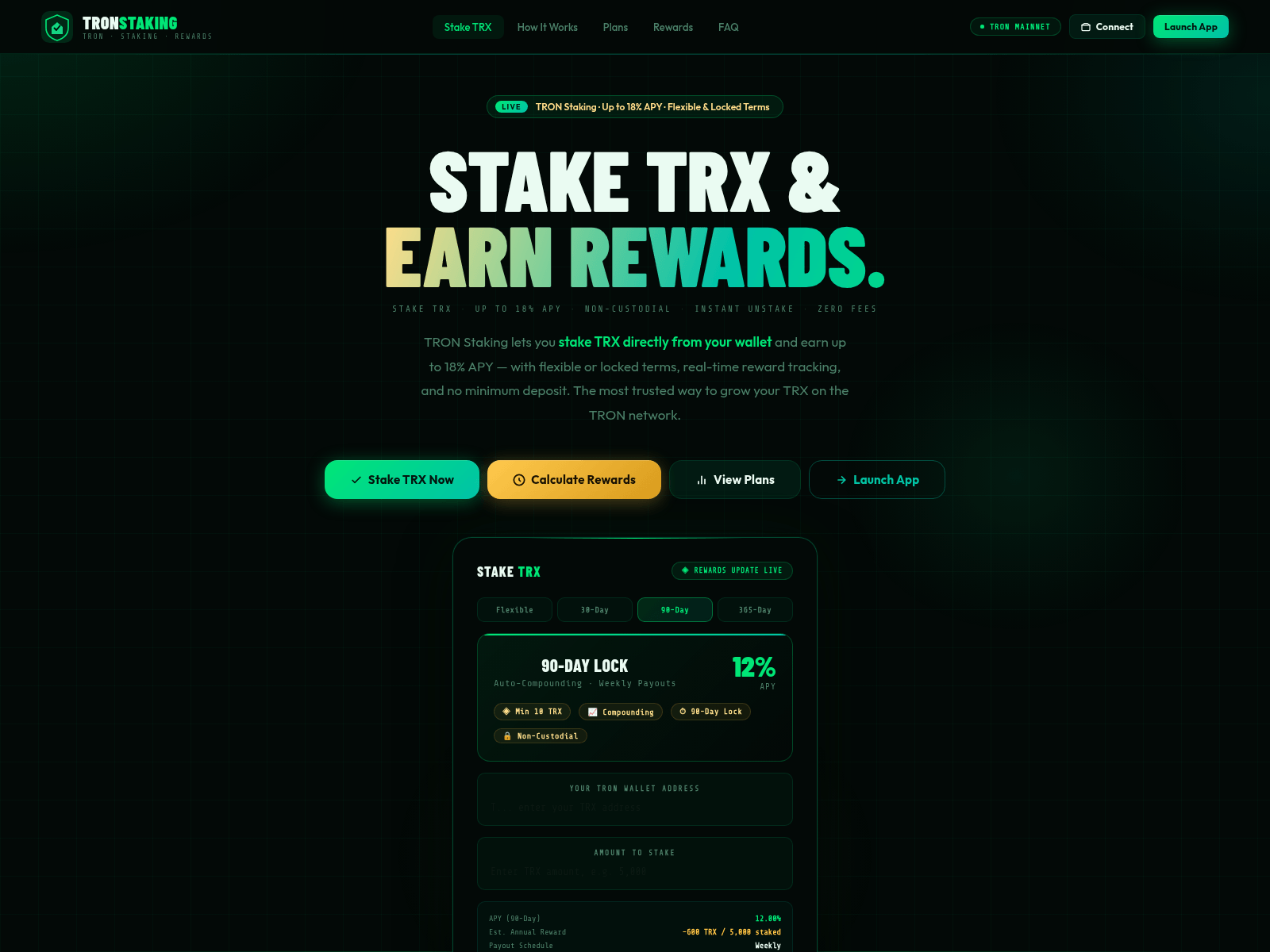 Screenshot of tron-staking.org