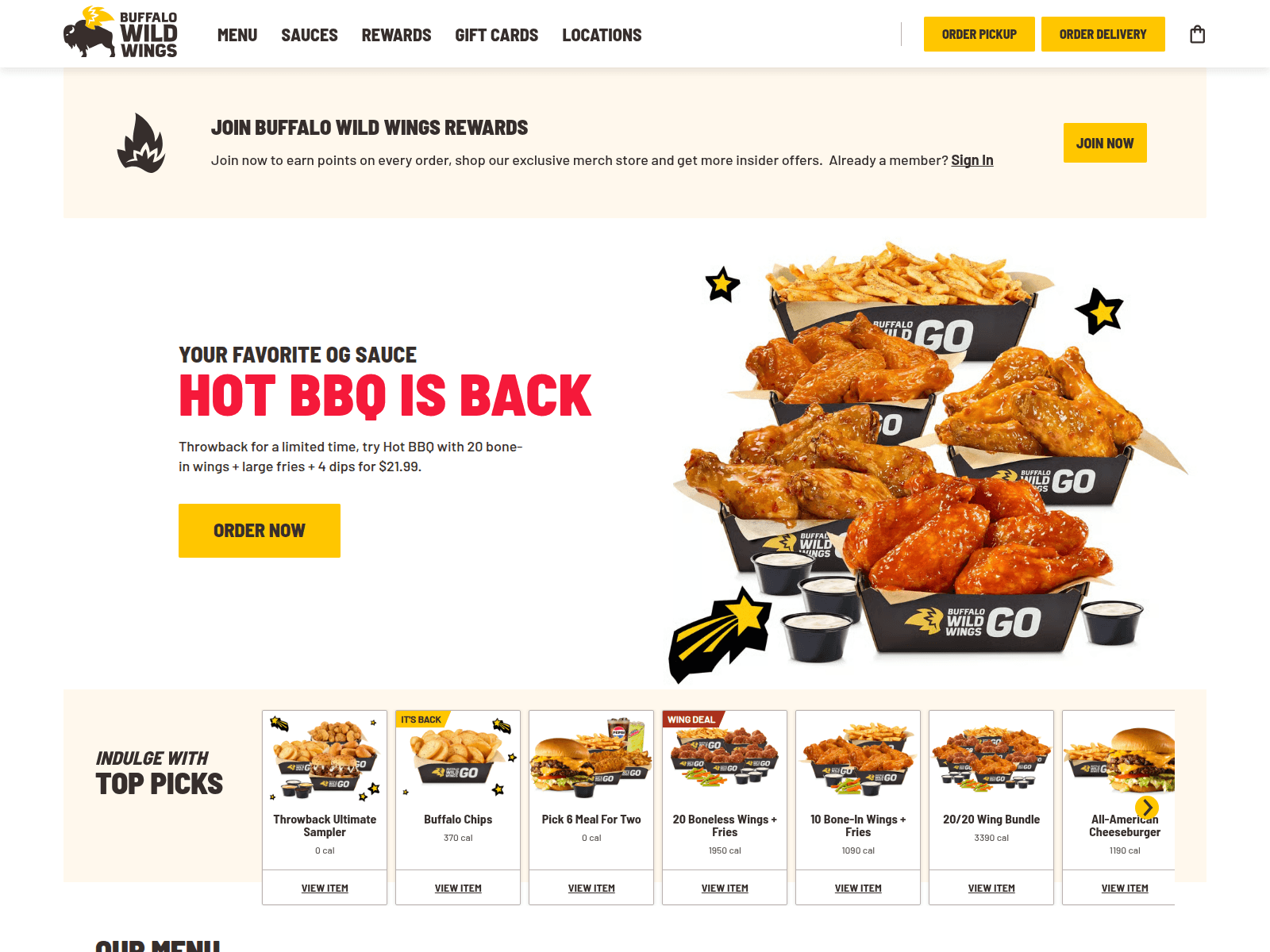 Screenshot of buufaallowildswings.com