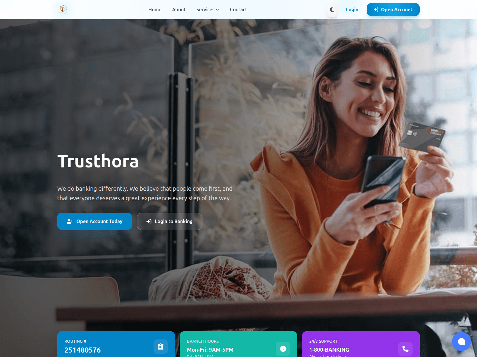 Screenshot of trusthora.online