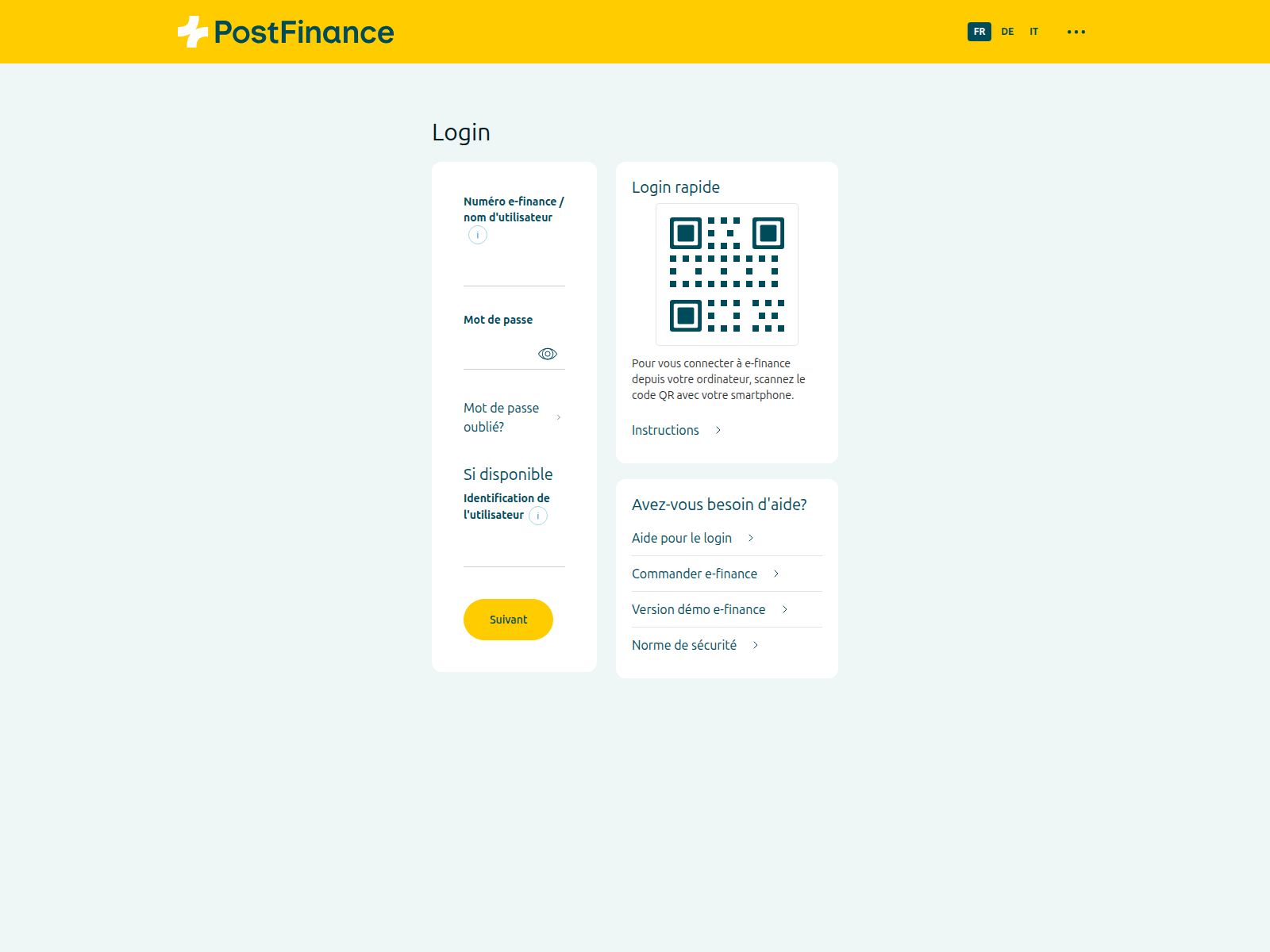 Screenshot von postfinance-two.vercel.app