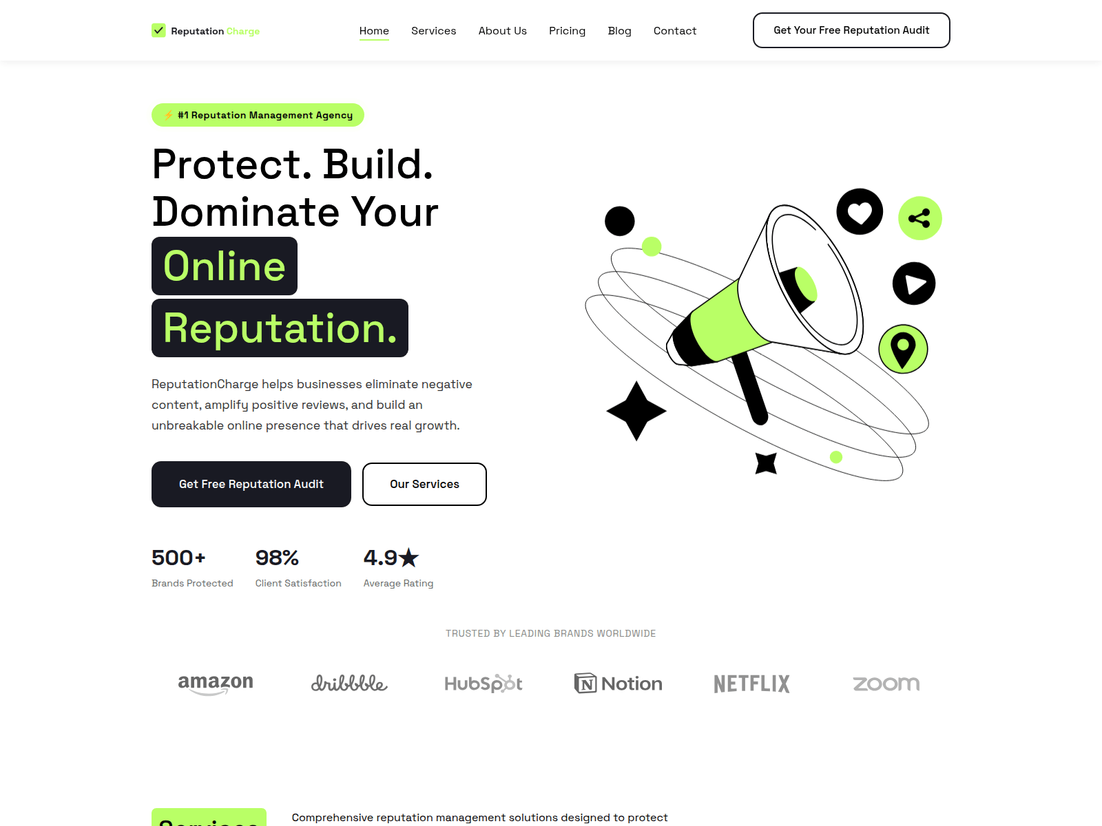 Screenshot of reputationcharge.com