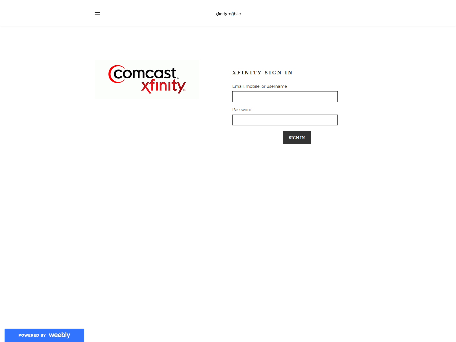 Screenshot of upgradexfinty.weebly.com