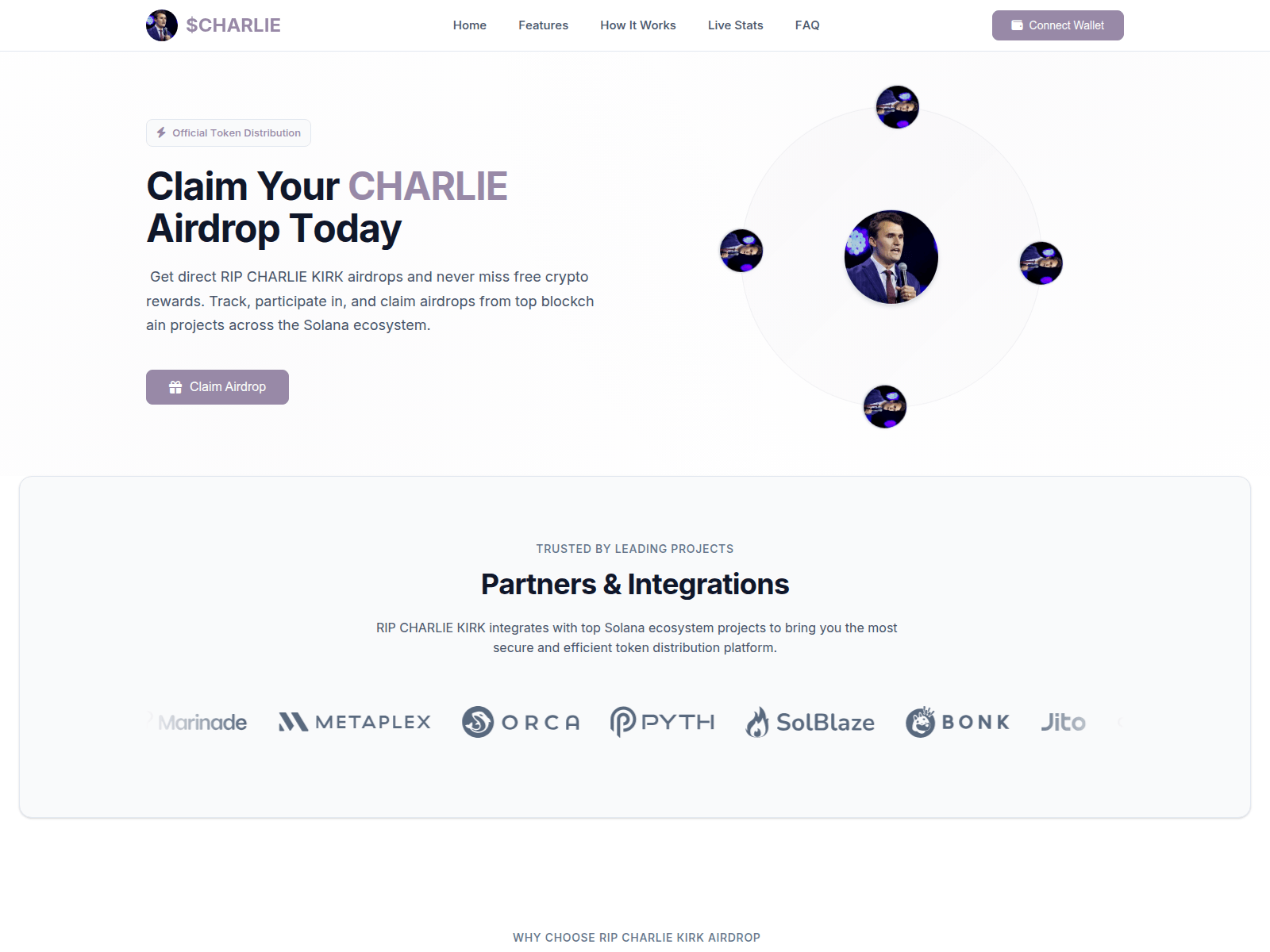Screenshot of charlieonsol.me