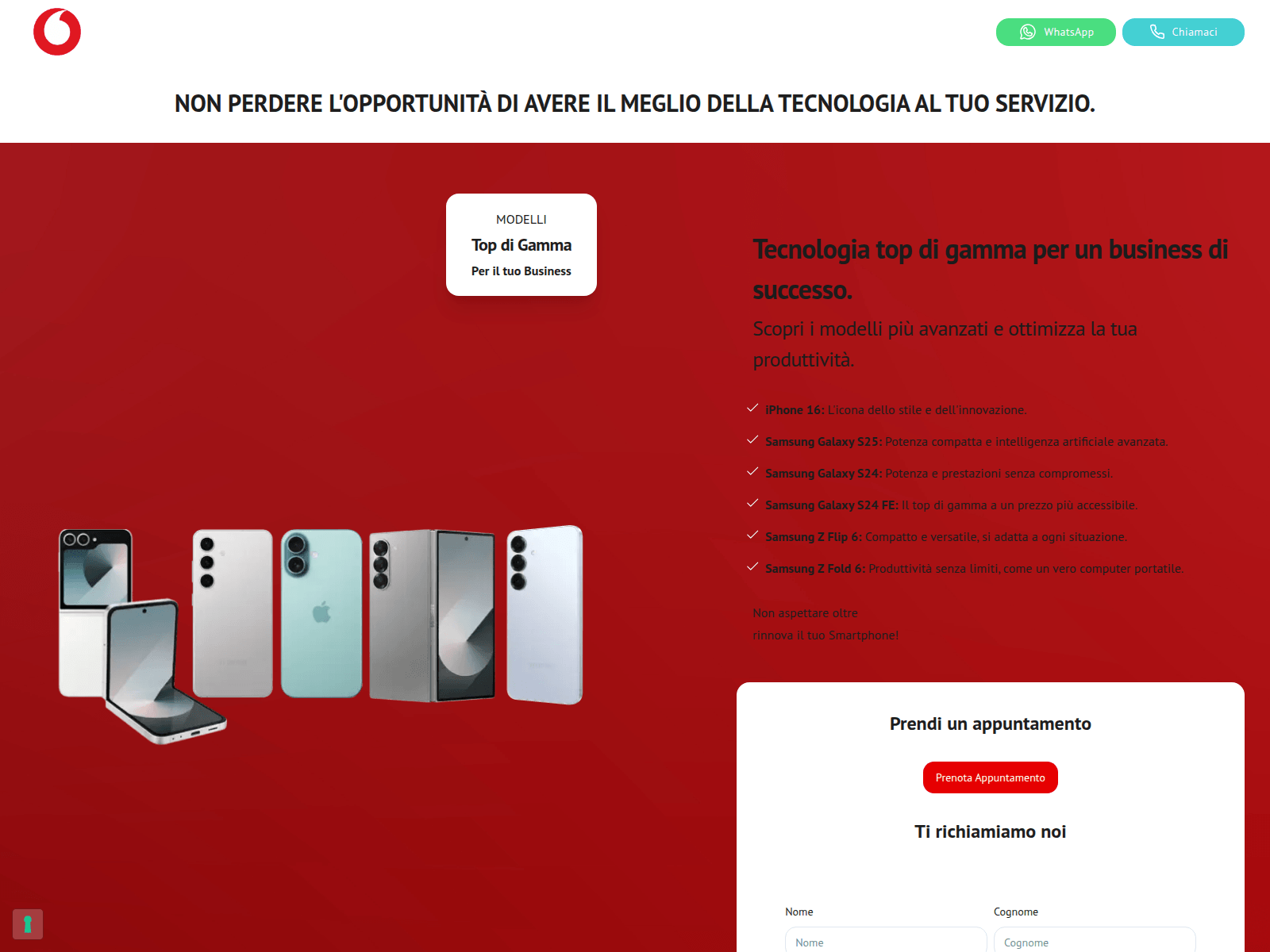 Screenshot of vodafone-on-line.it