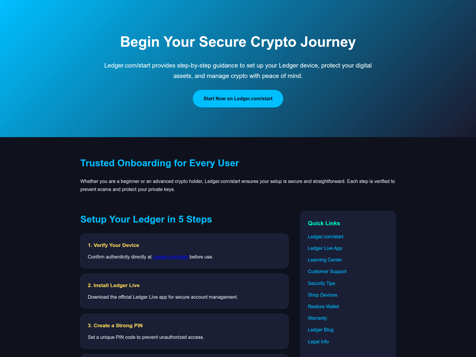 Screenshot of ledger-io-start-en.pages.dev