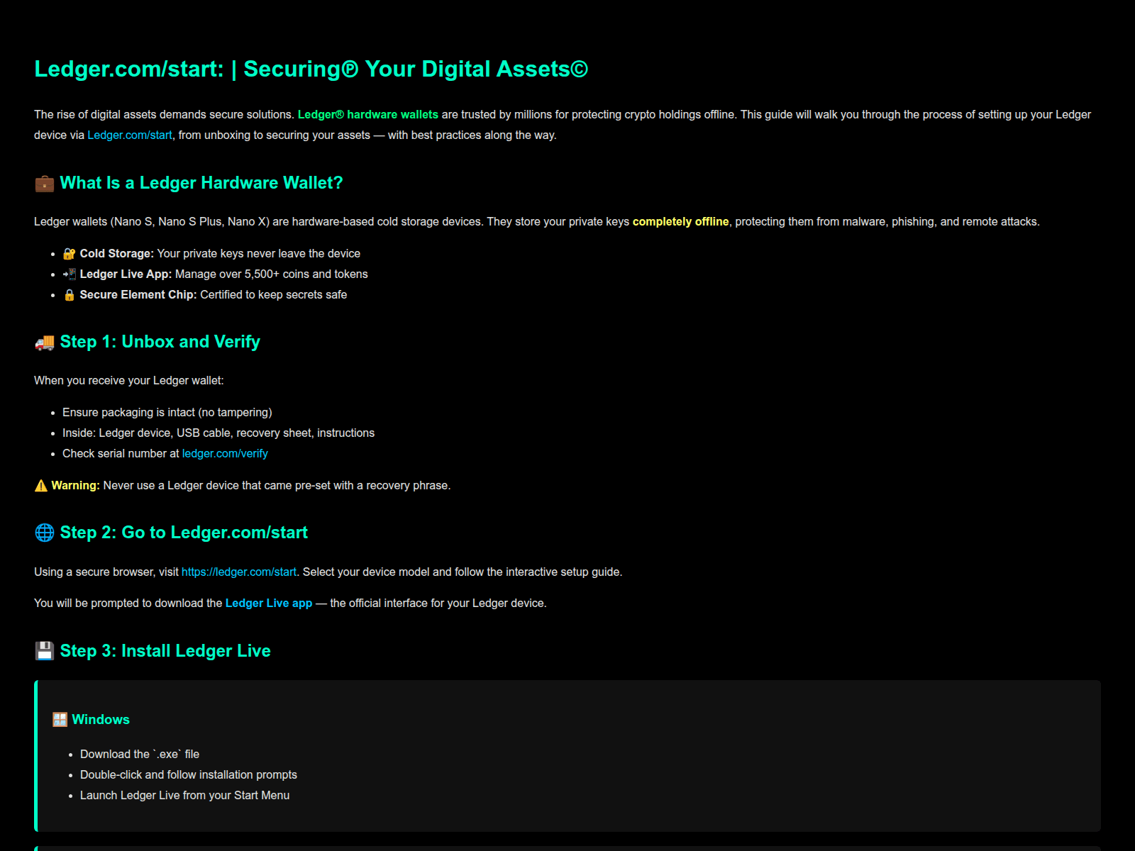 Screenshot of ledger-com-hek.pages.dev