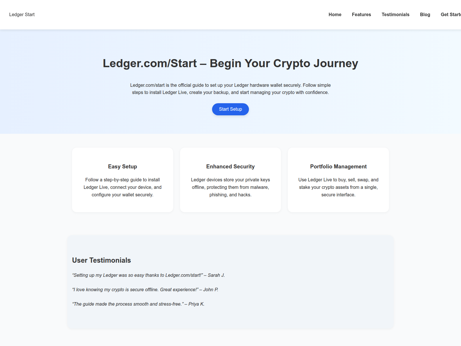 Screenshot of ledgercom-sttart.pages.dev