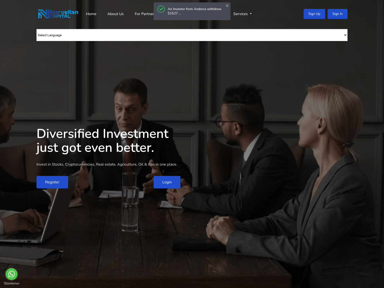 Screenshot of norvellancapital.com