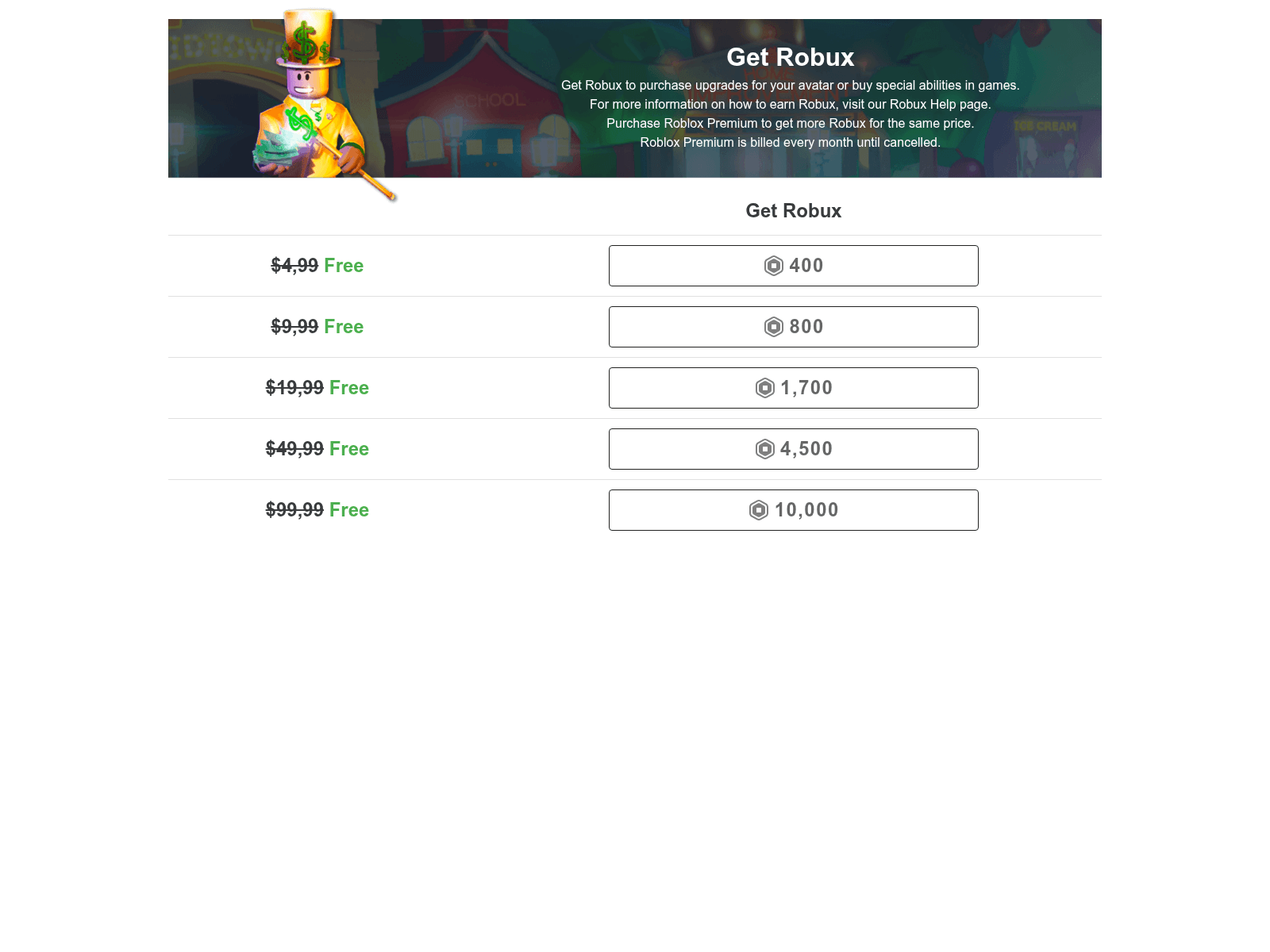 Screenshot of robloxhck.blogspot.com