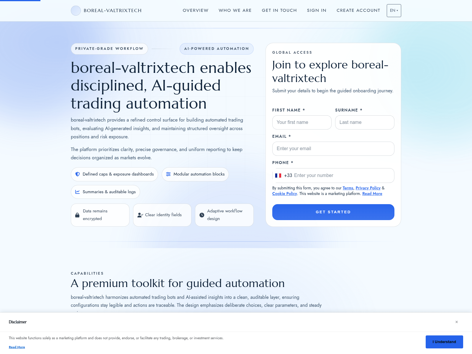 Screenshot of boreal-valtrixtech.com