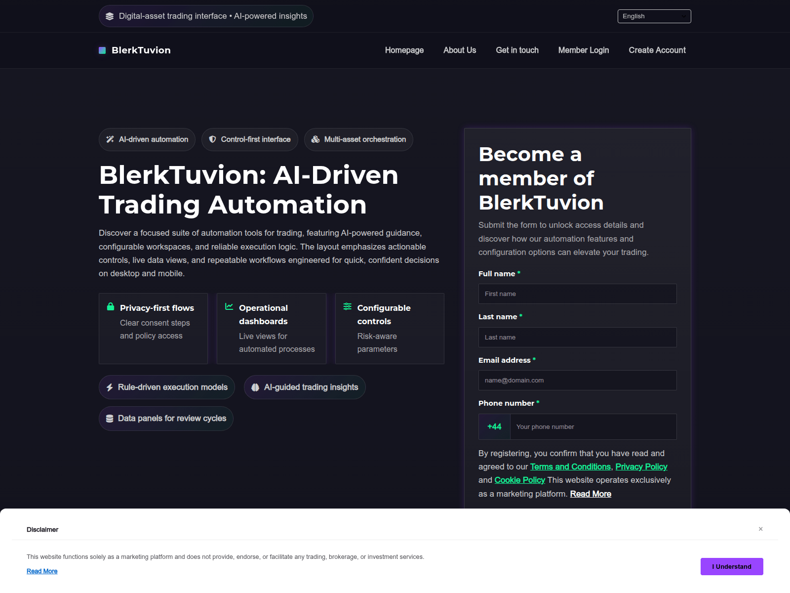 Screenshot of blerktuvion.digital
