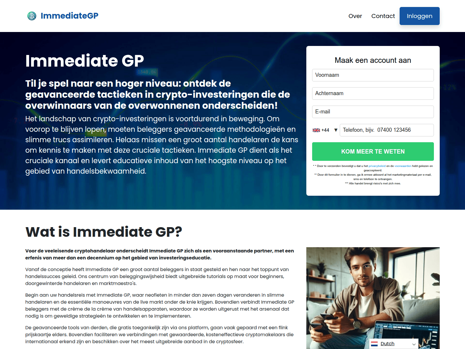 Screenshot of immediate-gp.org