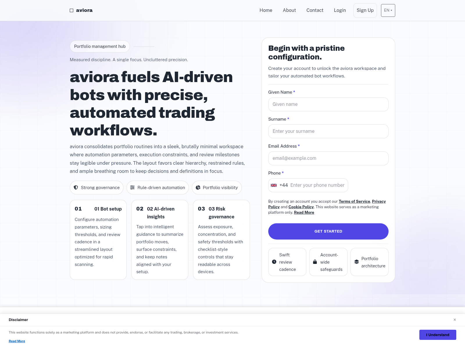 Screenshot of avioraplatform.com