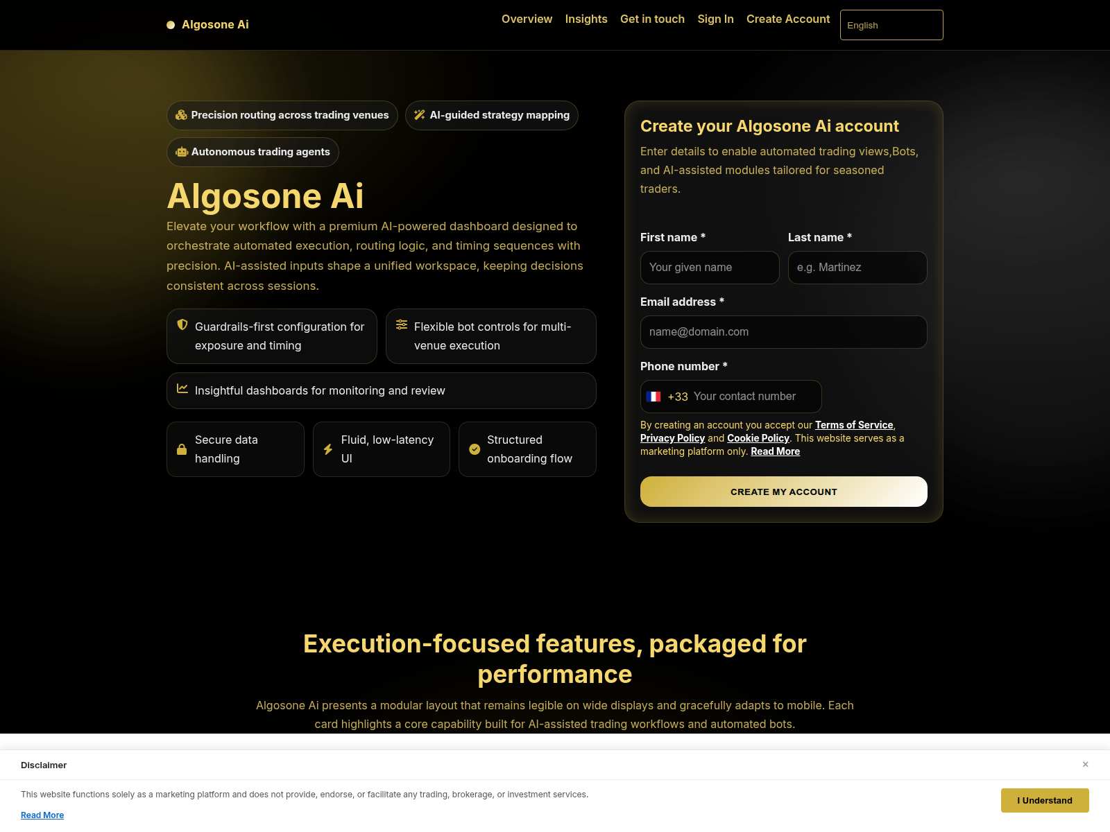 Screenshot of algosoneaisolution.com
