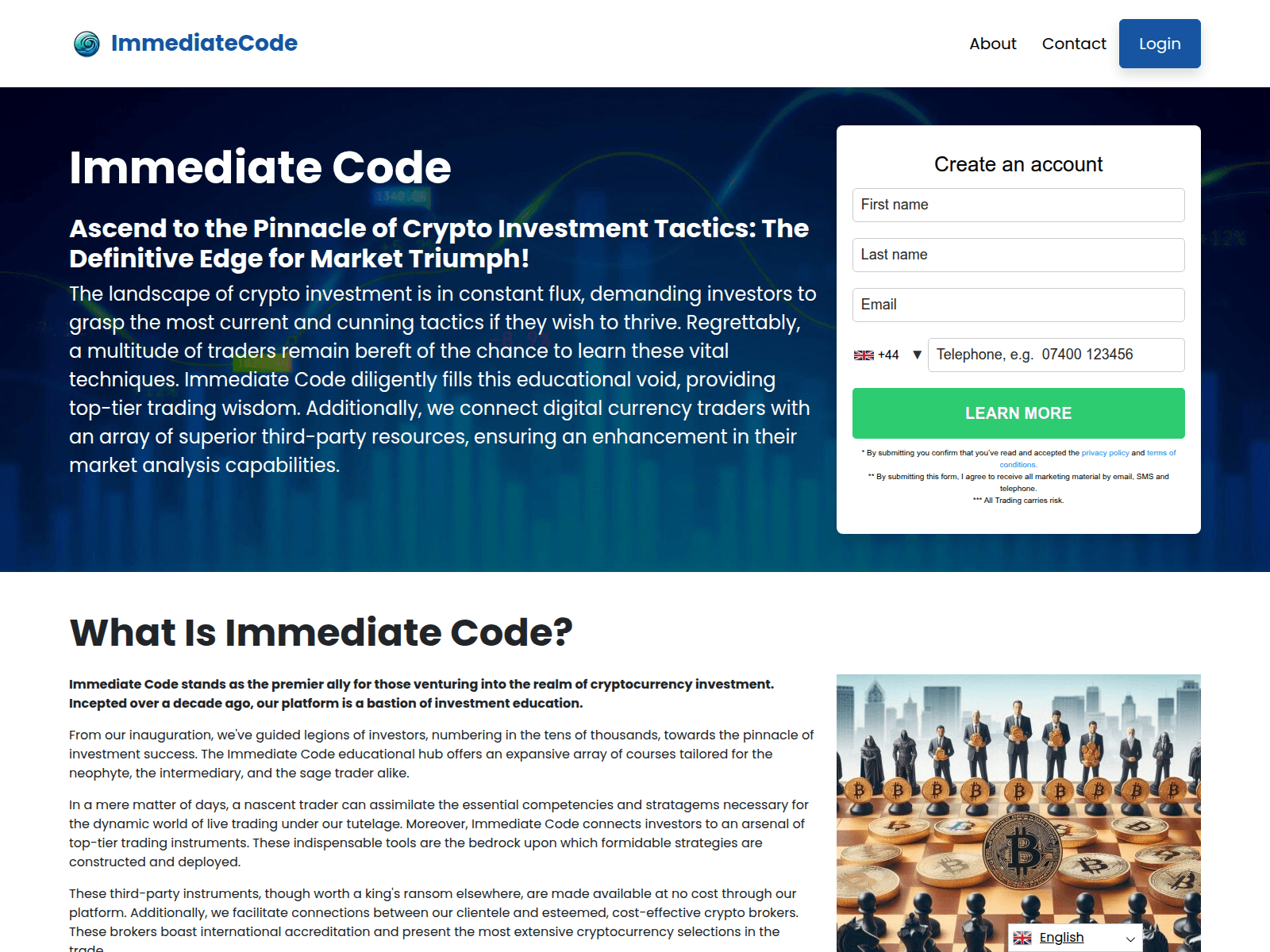 Screenshot of immediatecode.org