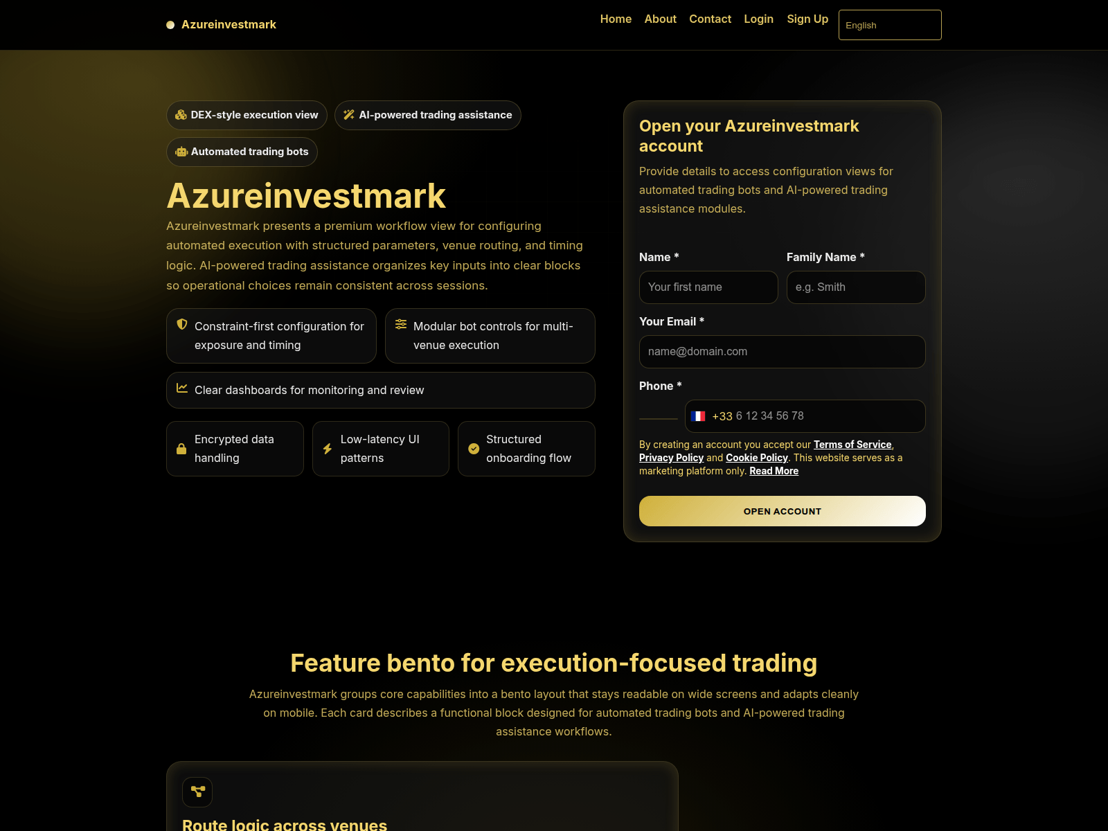 Screenshot of azureinvestmarksoftware.com