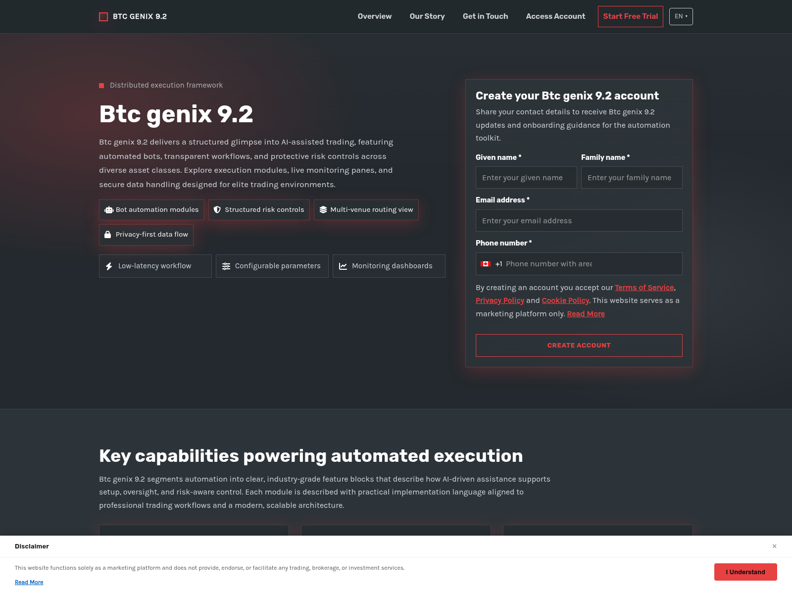 Screenshot of btcgenix9.pro