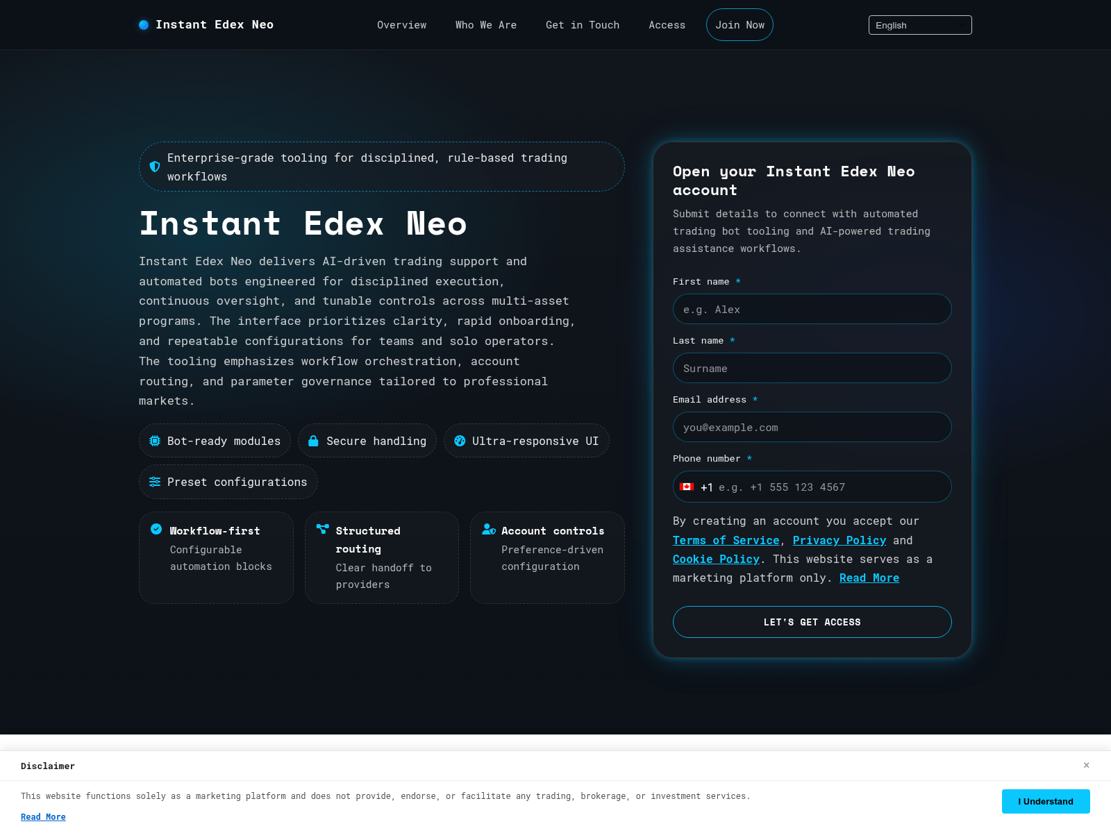 Screenshot of instantedexneo.pro