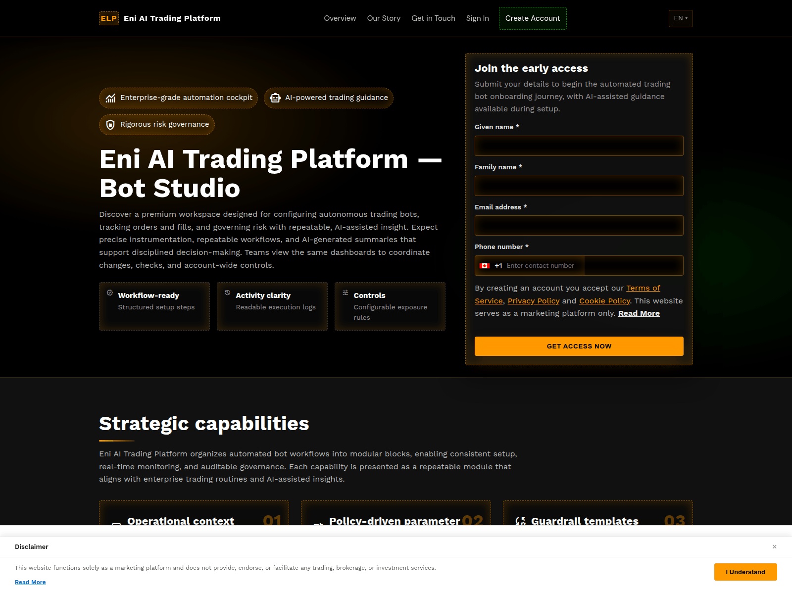 Screenshot of eniinvestmentplatform.pro