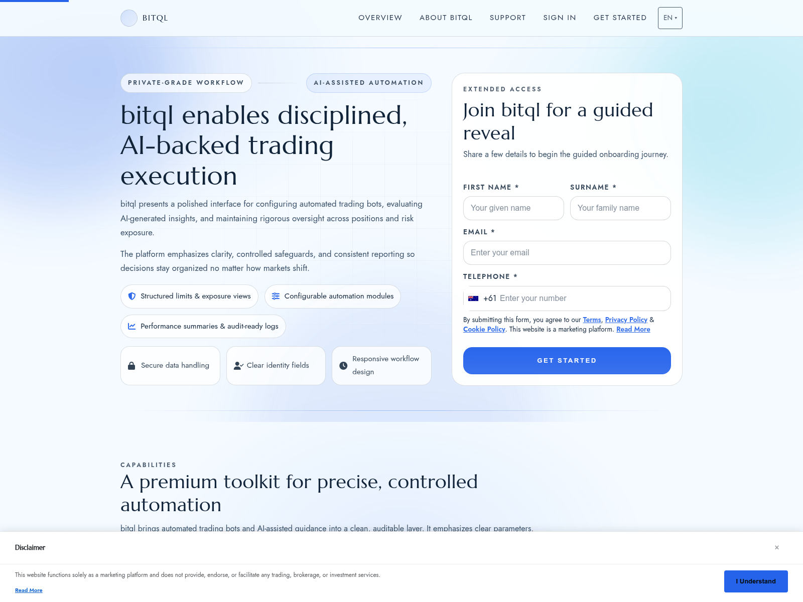 Screenshot of bitql-tech.com
