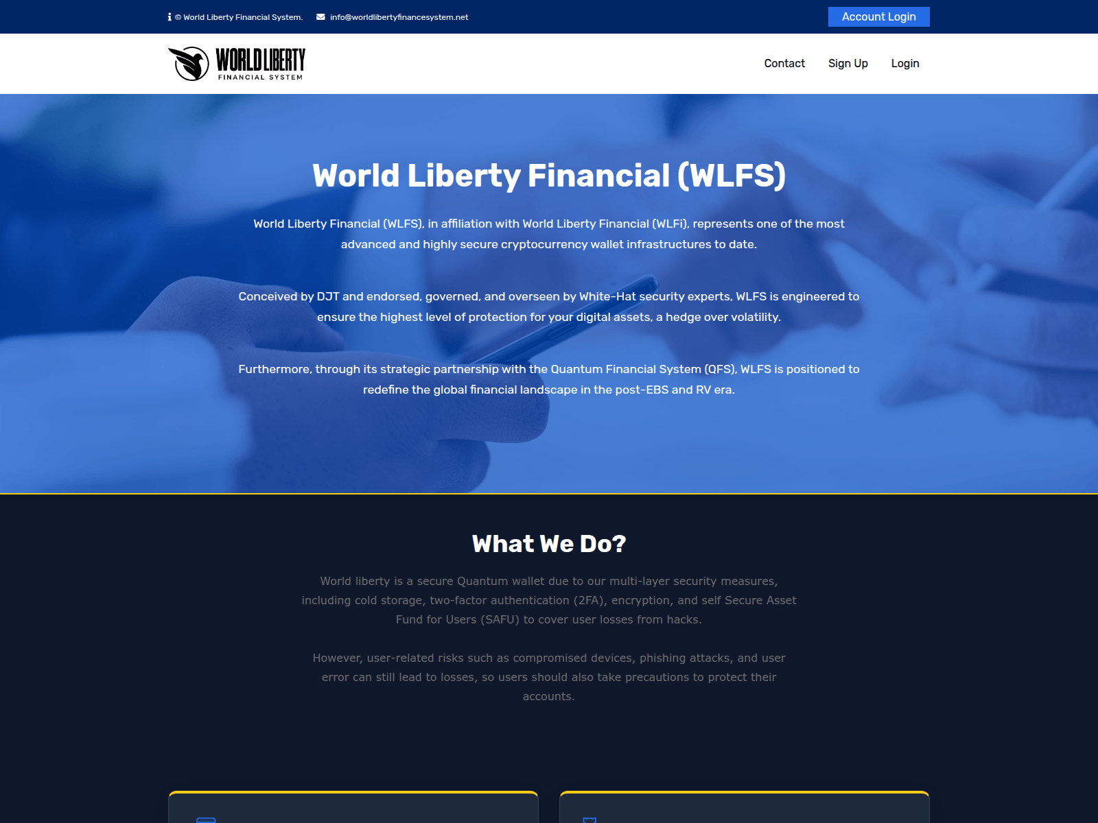 Screenshot of worldlibertyfinancesystem.net