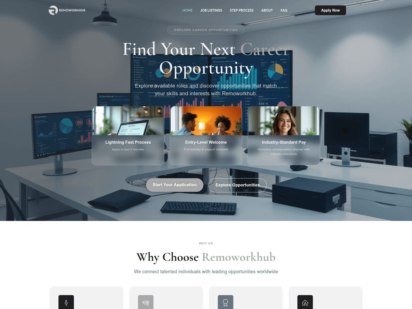 Screenshot of remoworkhub.com