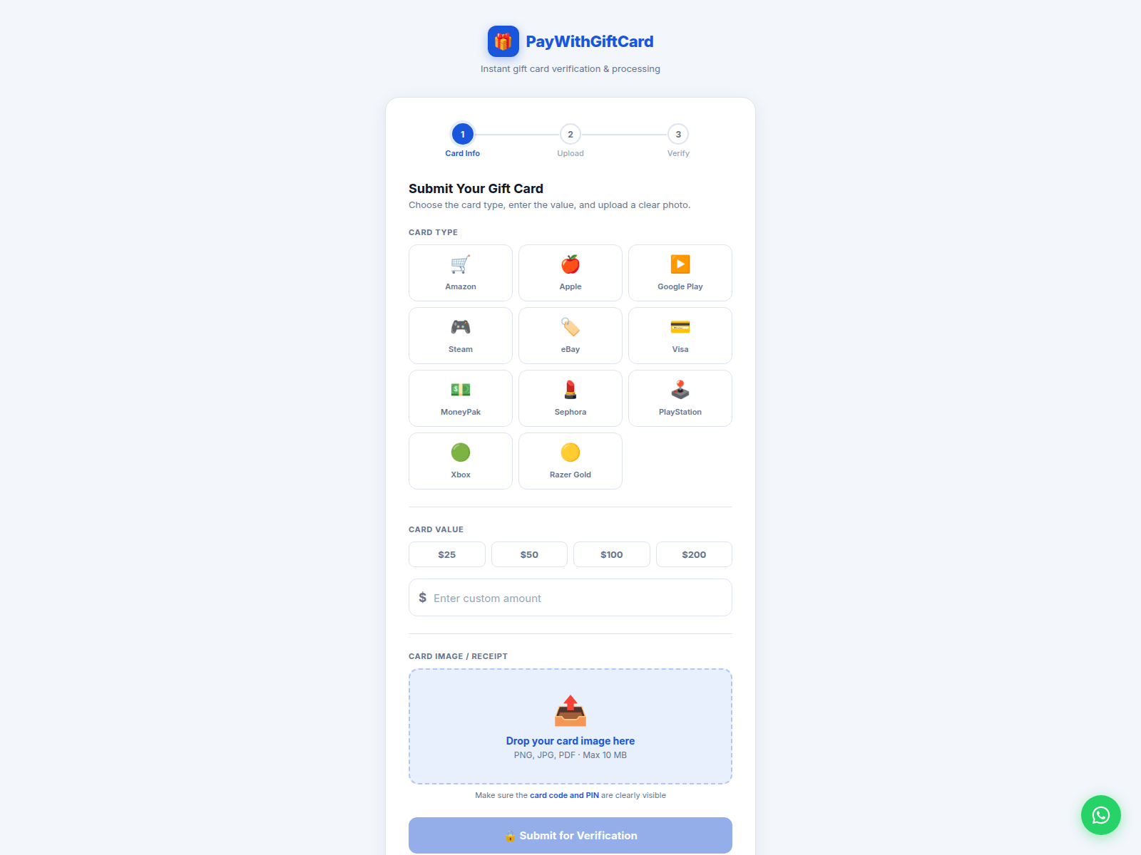 Screenshot von paywithgiftcard.libertyucd.com