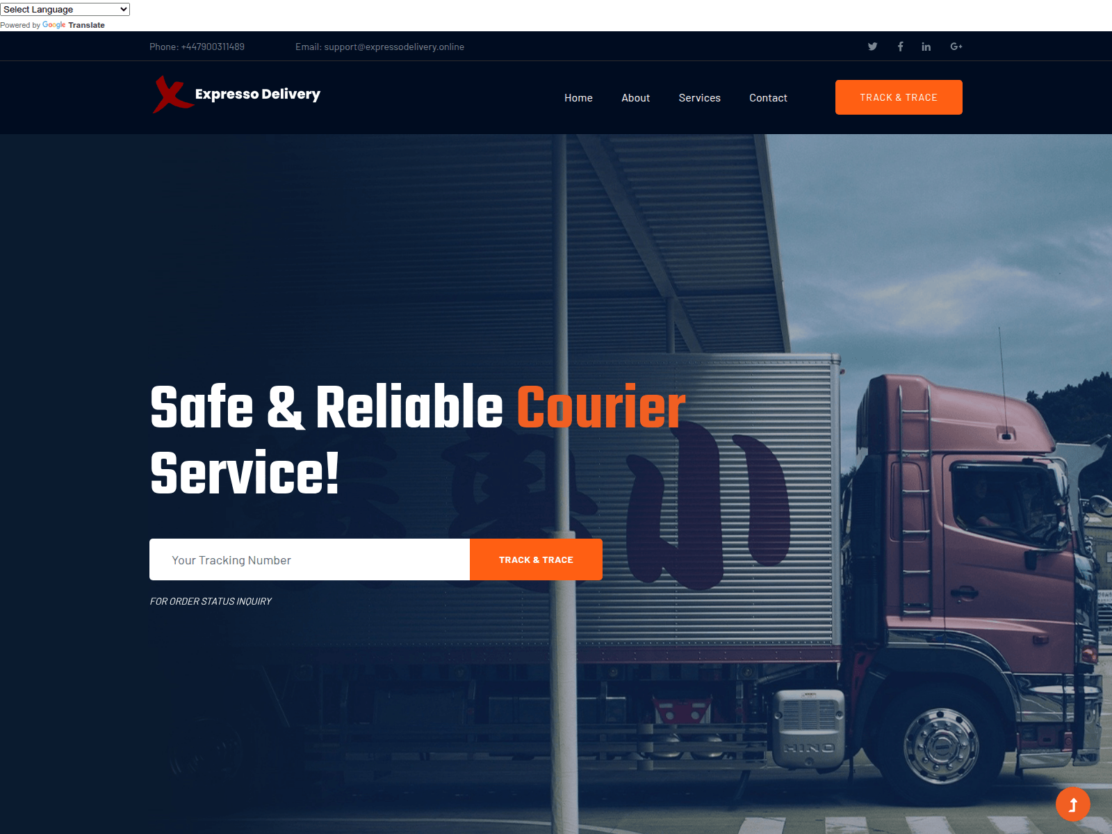 Screenshot von expressodelivery.online