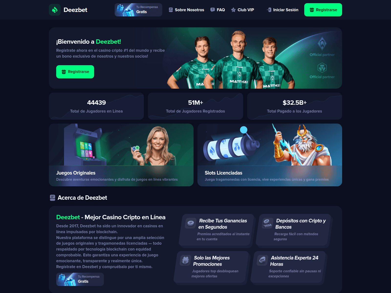 لقطة شاشة لـ casino.deezbet.com